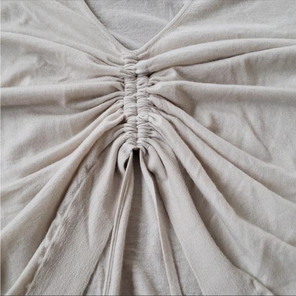 Robert Rodriguez Vneck Sweater in Cream/Tan w/ Tie - Picture 4 of 8